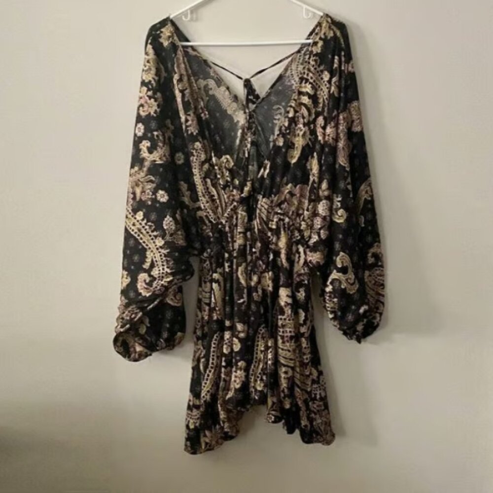 Free People Arzel Printed Mini Dress NWOT - Picture 8 of 11